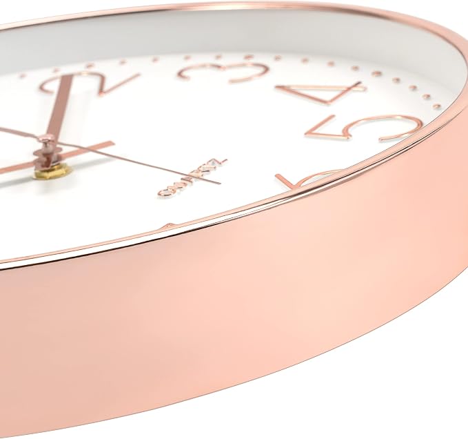 Foxtop Modern Wall Clock 12 Inch Non-Ticking Silent Battery Operated Round - Image 5