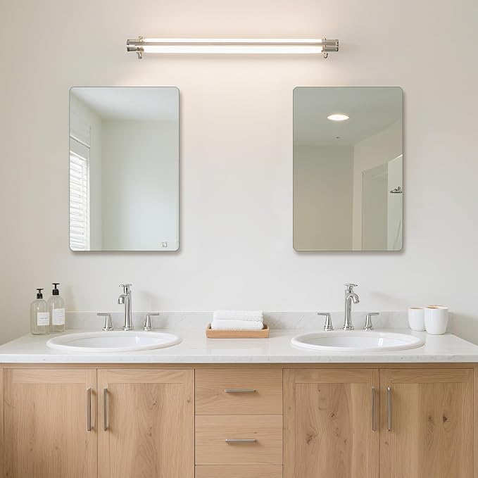 Frameless Mirror, Rectangle Bathroom Mirror - Image 3