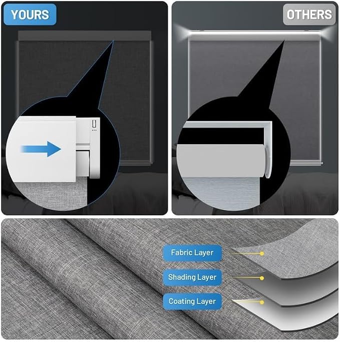 Motorized Blinds with Remote, Cordless Smart Blinds with Valance Cover - Image 3