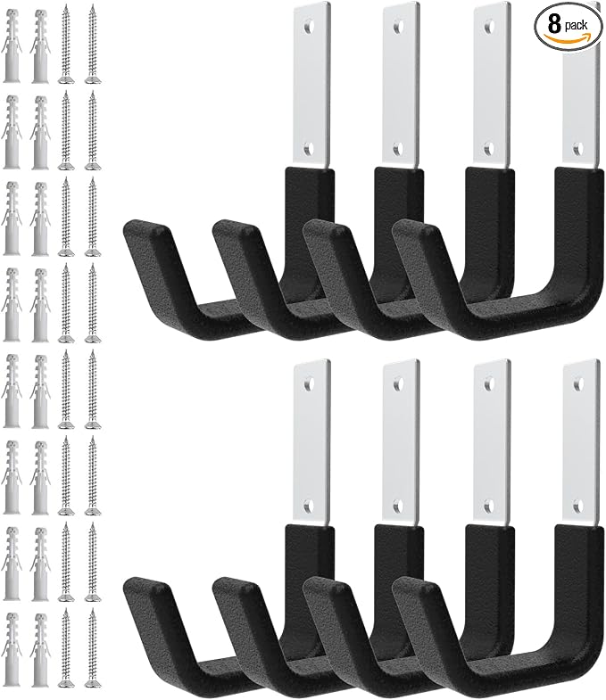 Heavy Duty Utility Hooks for Storage Wall Mount, Garage Wall Hooks for Hose by Juformin