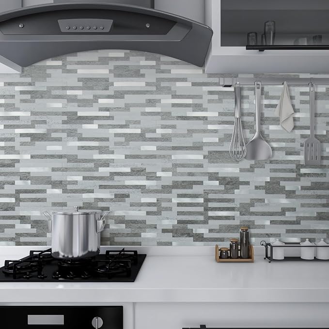 AULIGET 20 Sheets Faux Stone Peel and Stick Backsplash - Image 6