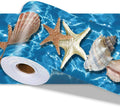 Beach Wallpaper Border Wall Border Trim Peel and Stick 19.7 x 4 Inch Ocean by PRESSINART