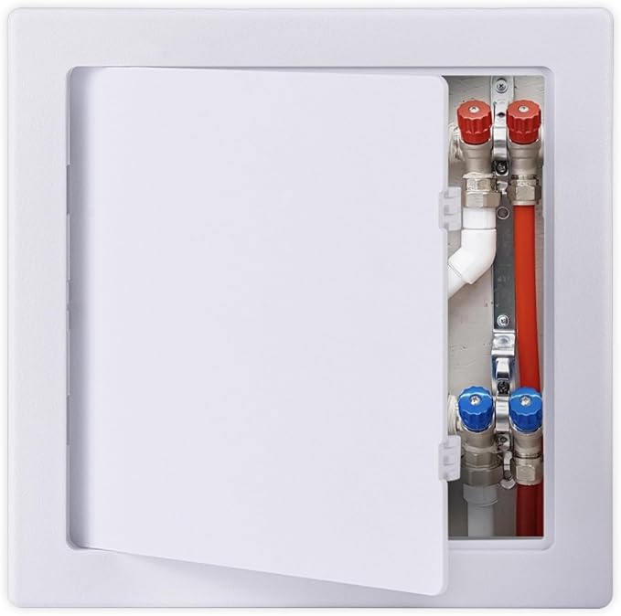 Suteck 18 x 18 Inch White Access Doors, Reinforced Hinged Access Panel by Suteck