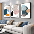 MPLONG Aesthetic Wall Art Large size 24" x 32" x 3 Panels Of Framed Decorative by MPLONG