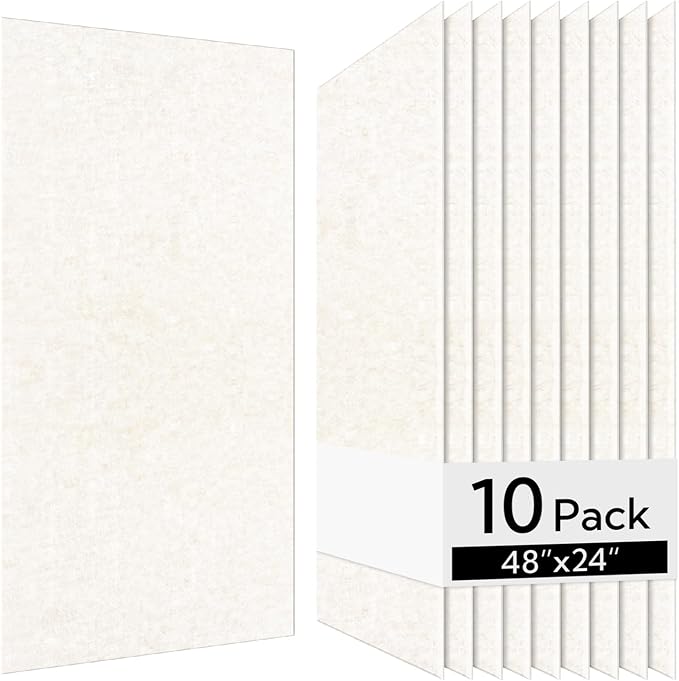 Olanglab Acoustic Wall Panels 10 Pack, 48 x 24 per Acoustic Panels Sound by Olanglab