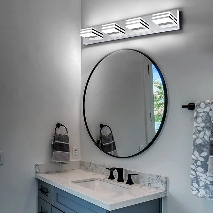 LED Vanity Lights for Bathroom 4 Light Bathroom Lamp over Vanity 27Inch Bathoom - Image 8