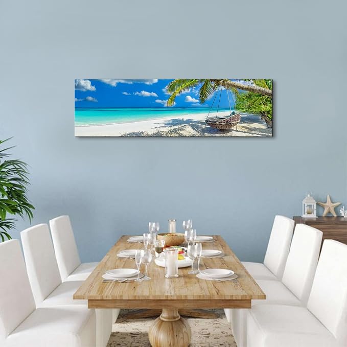 Nature Coastal Scenery Wall Art Tropical Ocean Wall Decor Seascape Coconut - Image 6