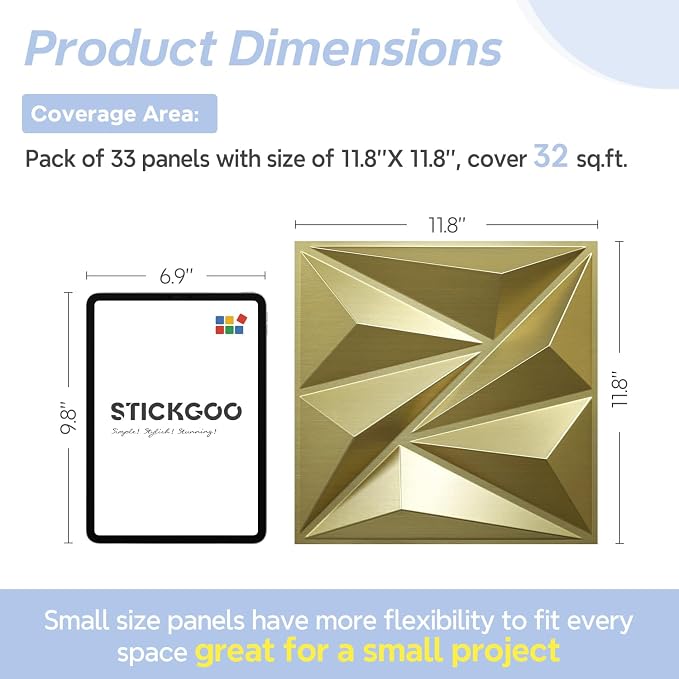 STICKGOO 33 Pack 3D Wall Panels - Image 6