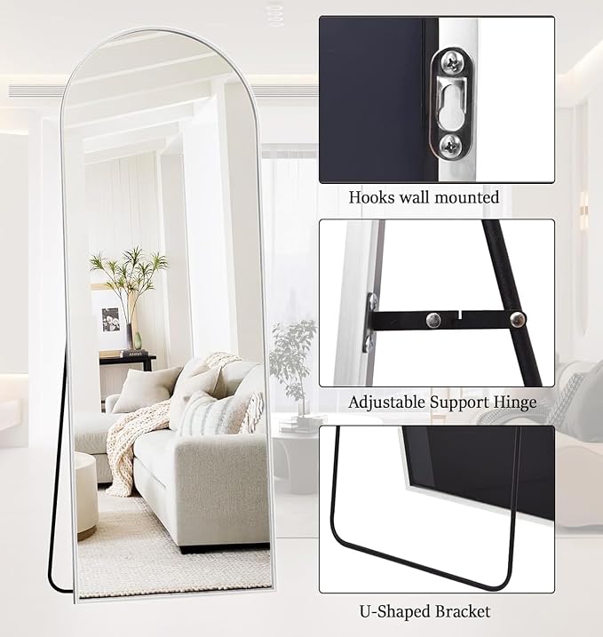 Prywot Full Length Mirror, Modern Full Body Mirrors - Image 6