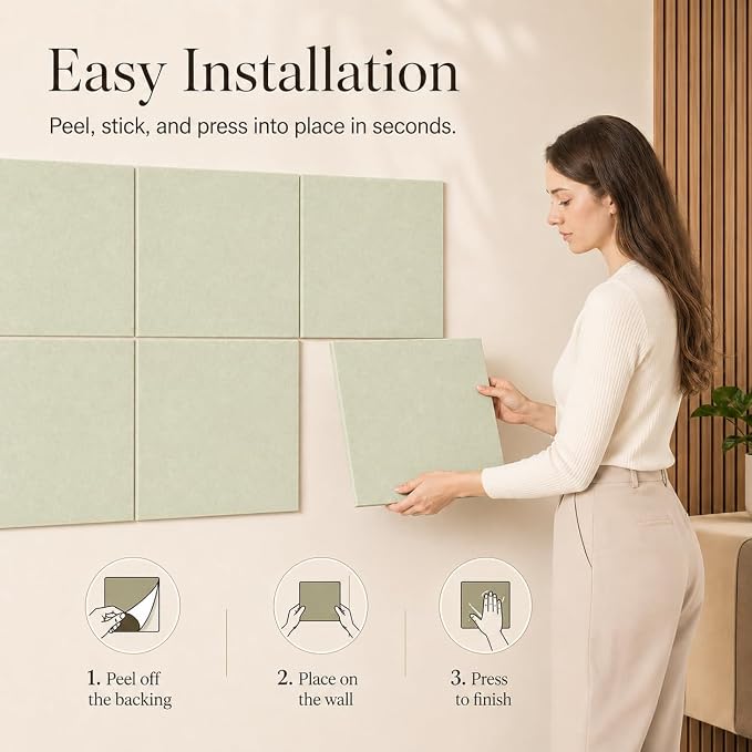 Large Cork Boards for Walls – 36" x 24" Self Adhesive Felt Wall Tiles - Image 4