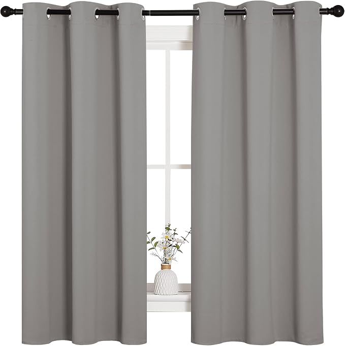 NICETOWN Blackout Curtains 63 inches Long, Thermal Insulated Solid Grommet Top - Image 2