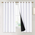 NICETOWN White 100% Blackout Lined Curtains, 2 Thick Layers Completely Blackout by NICETOWN