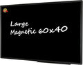 Lockways Magnetic Chalkboard 60 x 40 Inches, Aluminum Frame Large Blackboard by Lockways