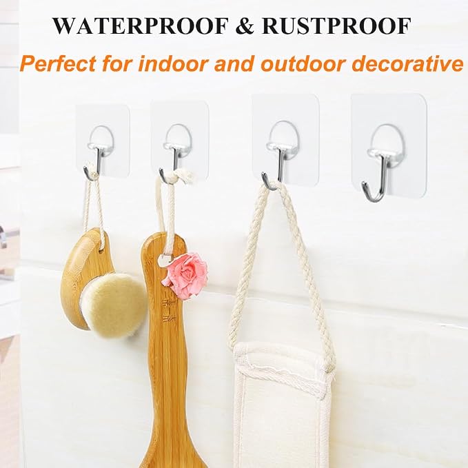 FOTYRIG Adhesive Hooks Heavy Duty, 15lb 180 Degree Rotating Wall Sticky Hooks - Image 5