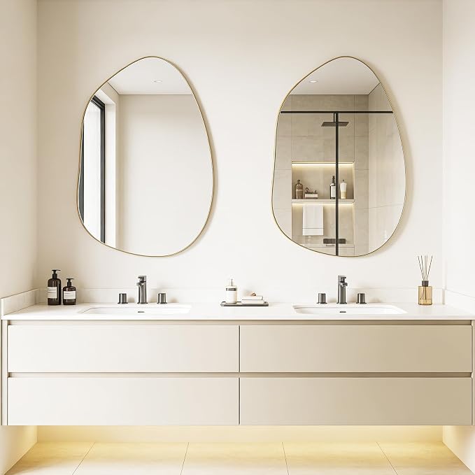 Irregular Wall Mirror Asymmetrical Mirror, Decorative Modern Mirror, Tempered - Image 7