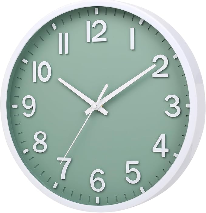 Wall Clocks Battery Operated 12 inch Modern Wall Clock, Silent Non Ticking Wall - Image 2