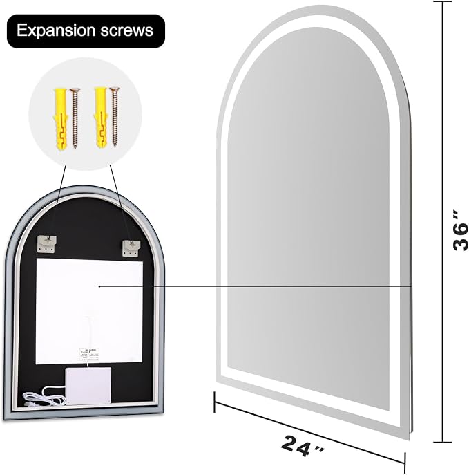 Arched LED Bathroom Mirrors - Image 9