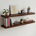 Homeforia Walnut 36 inch Floating Shelf, High End Solid Real Wood 36inch Large by Homeforia