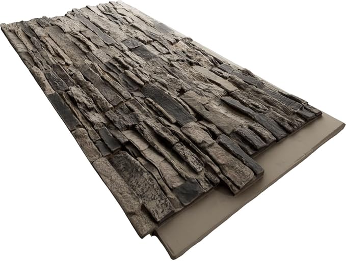 EverStone Canyon Ridge Faux Stone Panel, 45 3/4"W x 24 1/2"H x 1 1/4"D - Image 6