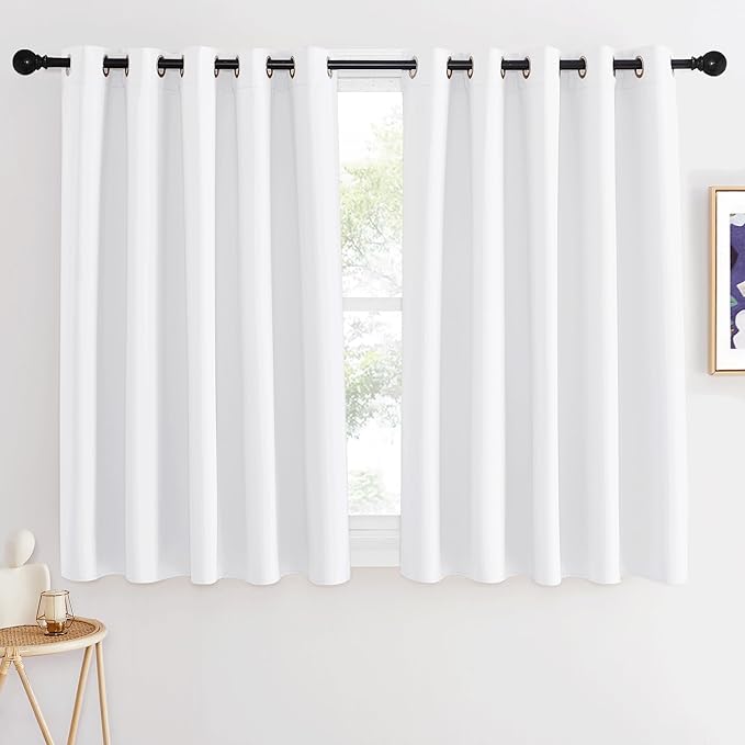 NICETOWN Room Darkening White Curtain by NICETOWN