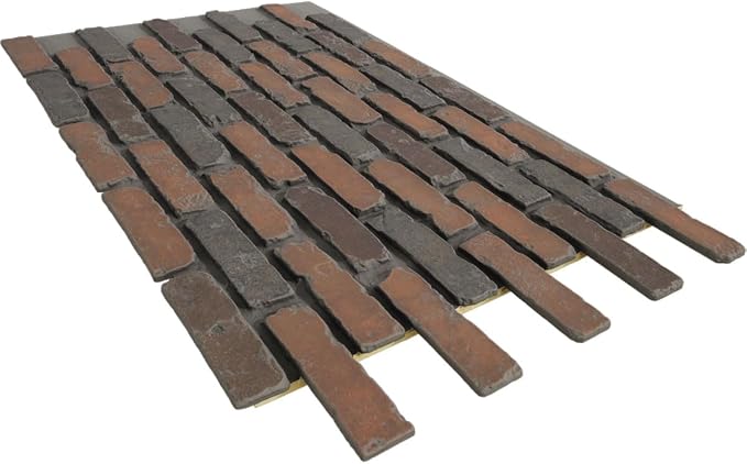 EverStone Aged Brick Faux Brick Panel, 46 7/8"W x 27"H x 1 1/4"D, Clay Creek - Image 6