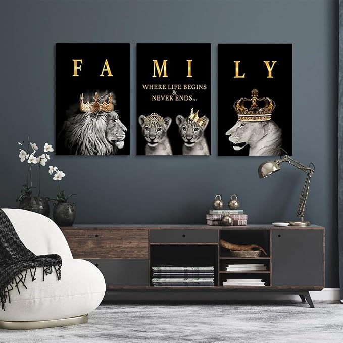 GUBIYU Family Where Life Begins Love Never Ends Word Sign Wall Decor, Letters - Image 4