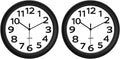 HIPPIH 2 Pack Silent Wall Clock, 10 Inch Non Ticking Quiet Digital Sweep by HIPPIH