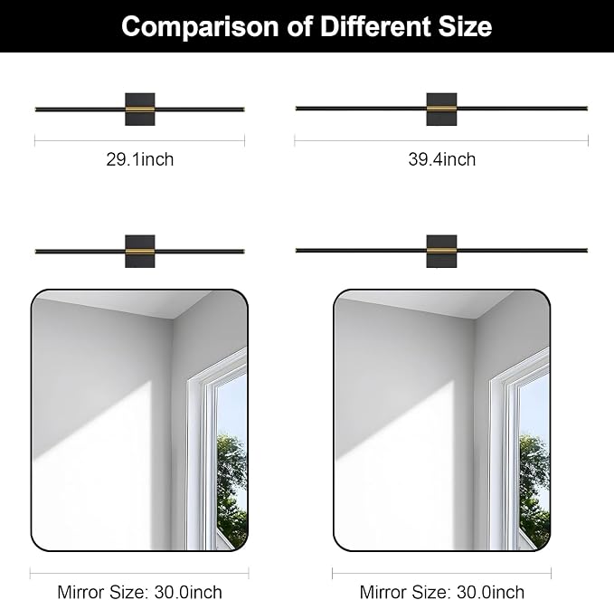 Wall Sconces Set of Two with Remote Control 29.1 in Dimmable Black Gold Battery - Image 9