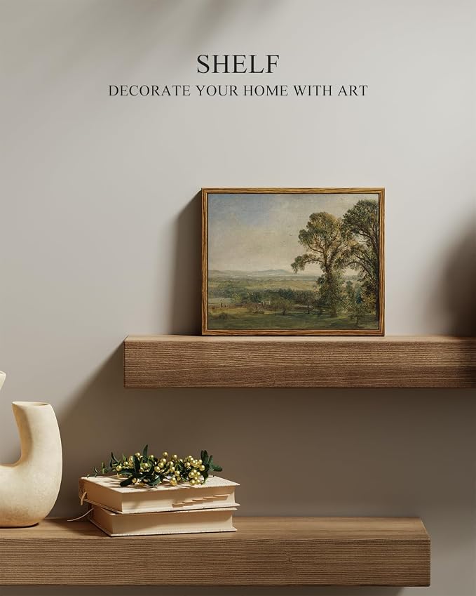 InSimSea Framed Canvas Wall Art, Vintage Landscape Painting, Rustic Nature - Image 2