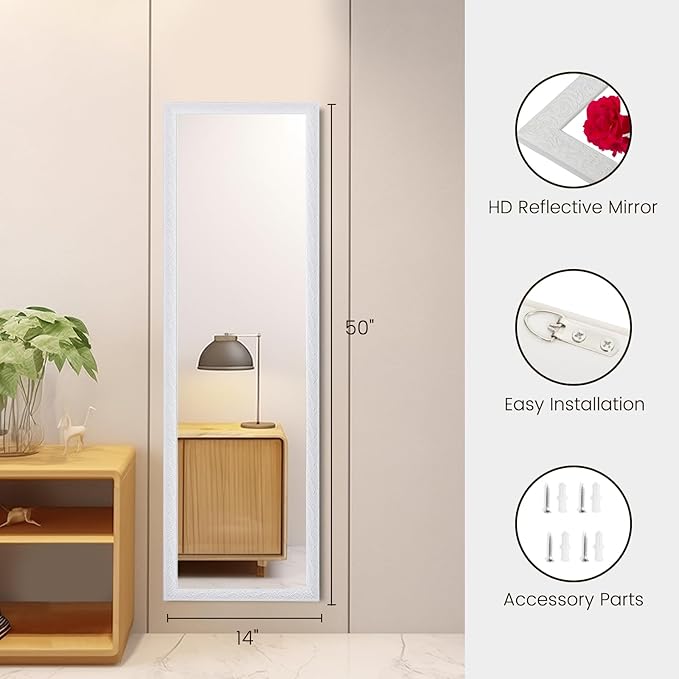Beauty4U Full Length Mirror Wall Mirror Full Body Dressing Mirror Wall Mounted - Image 4