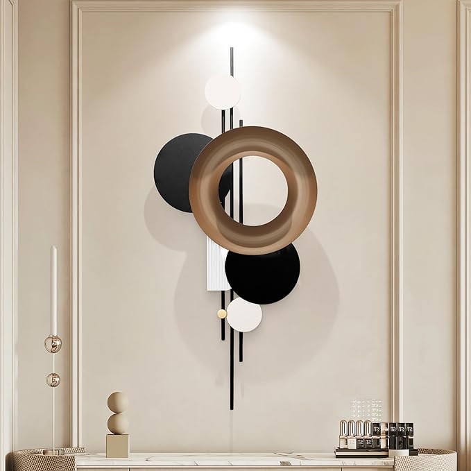HEBOIX Modern Geometric Large Metal Wall Art 3D Wall Sculptures Handmade Wall - Image 8