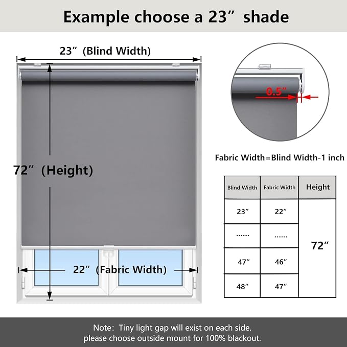 Cordless Roller Shades Blackout Blinds - Image 5