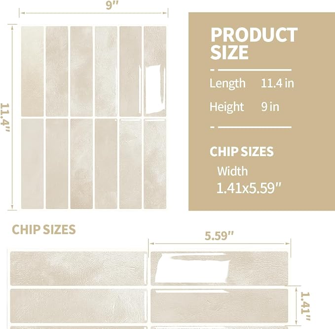 Peel and Stick Backsplash 3D Wall Tiles, Self-Adhesive, Oil Proof, Waterproof - Image 4