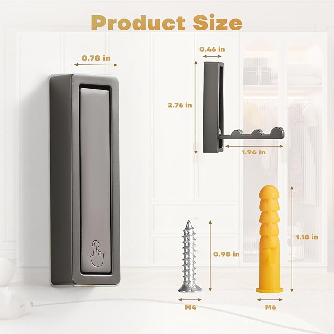 Folding Wall Hook, Heavy Duty Zinc Alloy No Rust Fold Up Hooks - Image 8