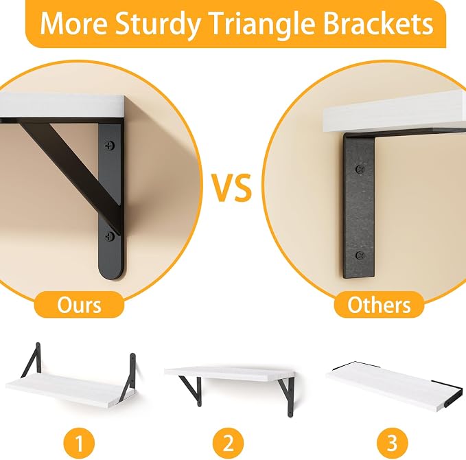 YGEOMER 16.5 Inch Floating Shelves - Image 4