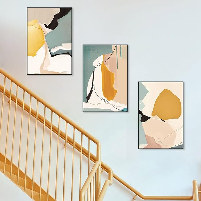 MPLONG Wall Art, Frame Canvas Wall Art Set, Striking Modern Minimalism - Image 3