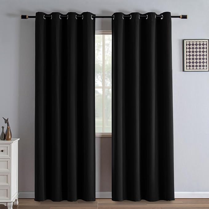 IGEMAEVE Black Out Curtains 84 Inch Long by IGEMAEVE