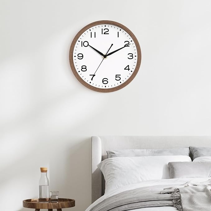 AKCISOT Wall Clock, Modern Small Wall Clocks Battery Operated 10 Inch, Silent - Image 6
