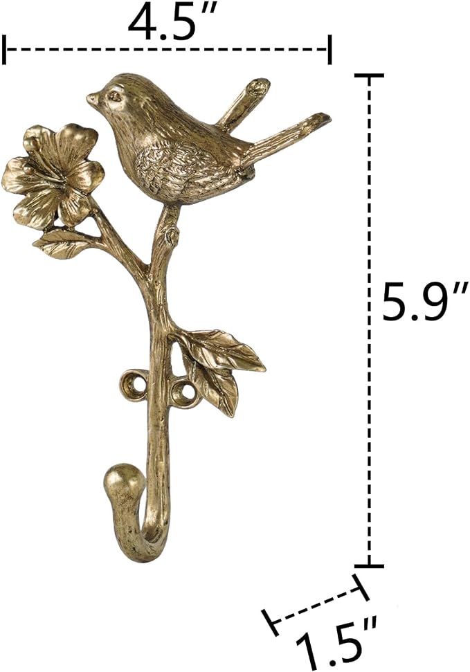 SOFFEE DESIGN 2pcs Metal Gold Coat Hooks - Image 6