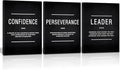HUADO Motivational Canvas Wall Art, Leader Confidence Perseverance Office Wall by KAWAHONE