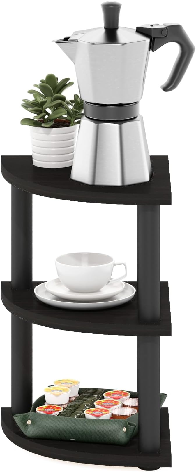Furinno Turn-N-Tube Kitchen Countertop Organizer, 3-Tier Corner Countertop - Image 4