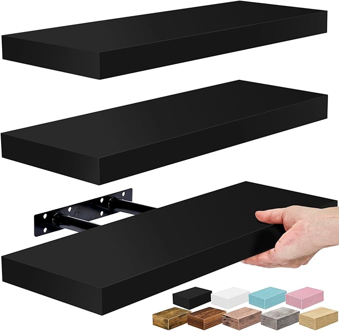Sorbus Floating Shelves for Wall – 16 Inch Floating Shelf for Kitchen, Living by Sorbus