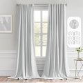 MIULEE Back Tab Light Blocking Curtains 120 Inch Long 2 Panels Set by MIULEE