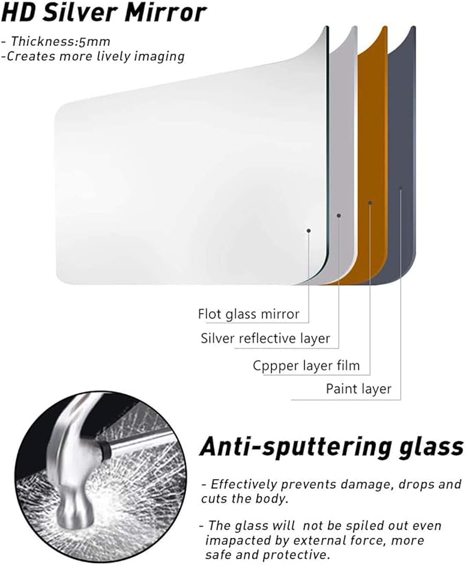 Full Length Mirror, Oval Wall Mounted Mirror - Image 8