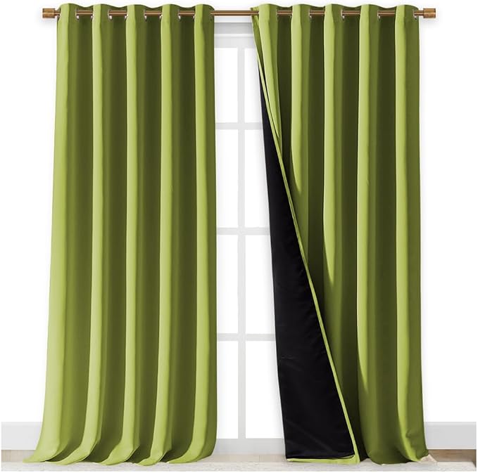 NICETOWN Full Shading Curtains for Windows, Fresh Green, 70 inches W x 95 - Image 2