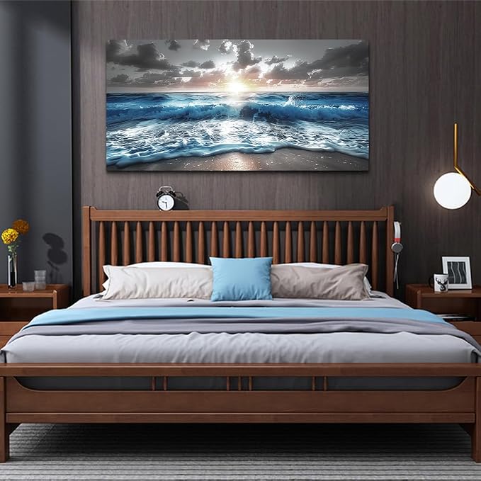 hyidecorart Canvas Wall Decor For Office Large Wall Art For Living Room Blue - Image 3