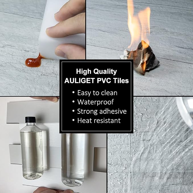 AULIGET 2-Piece Light Shale Peel and Stick Backsplash Wall Tiles, Laundry Room - Image 5