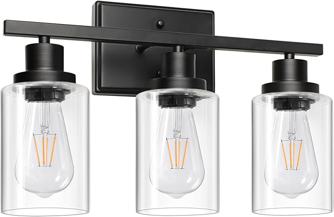 Ascher Bathroom Vanity Light Fixtures, 3 Light Wall Sconces Lighting - Image 9