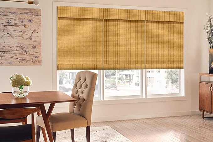 Letau No Drill No Tools Cordless Wood Window Shades Blinds, Bamboo Light - Image 2