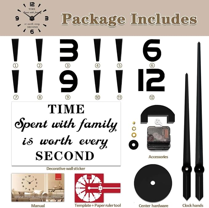 VANGOLD Wall Clock Oversized Wall Clocks - Image 5